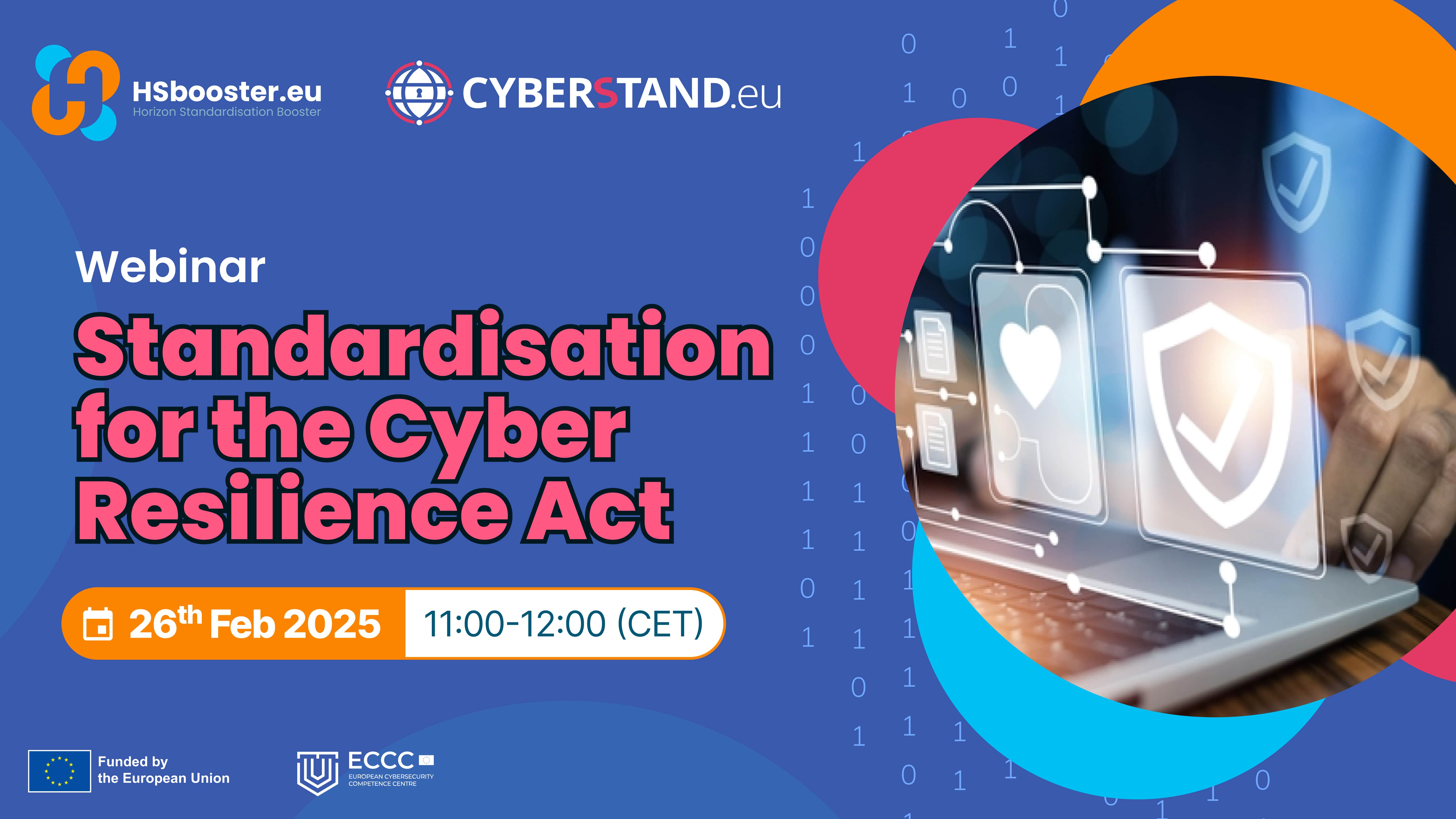 Standardisation for the Cyber Resilience Act webinar banner