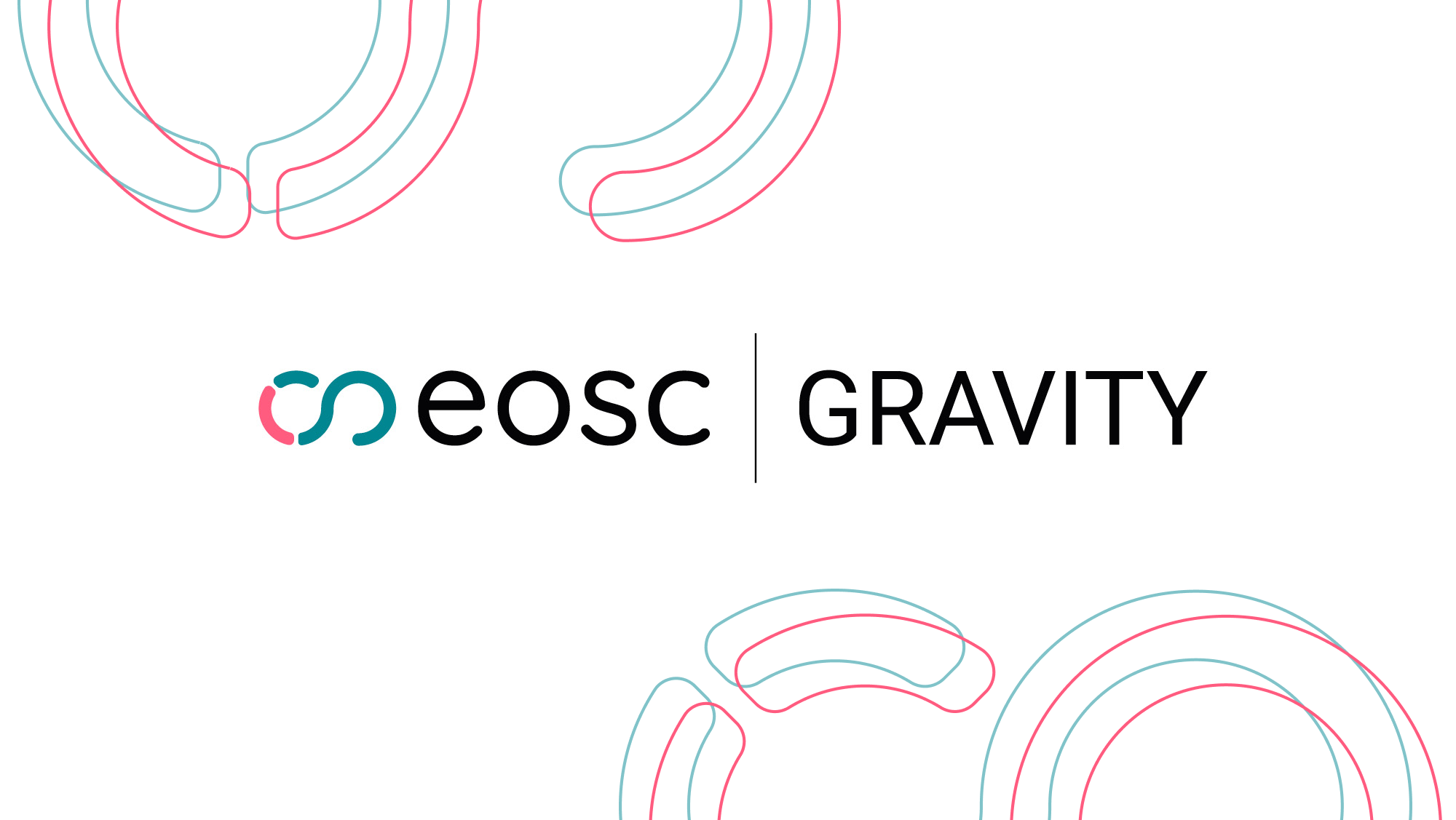 white background with a centre logo of the eosc gravity project