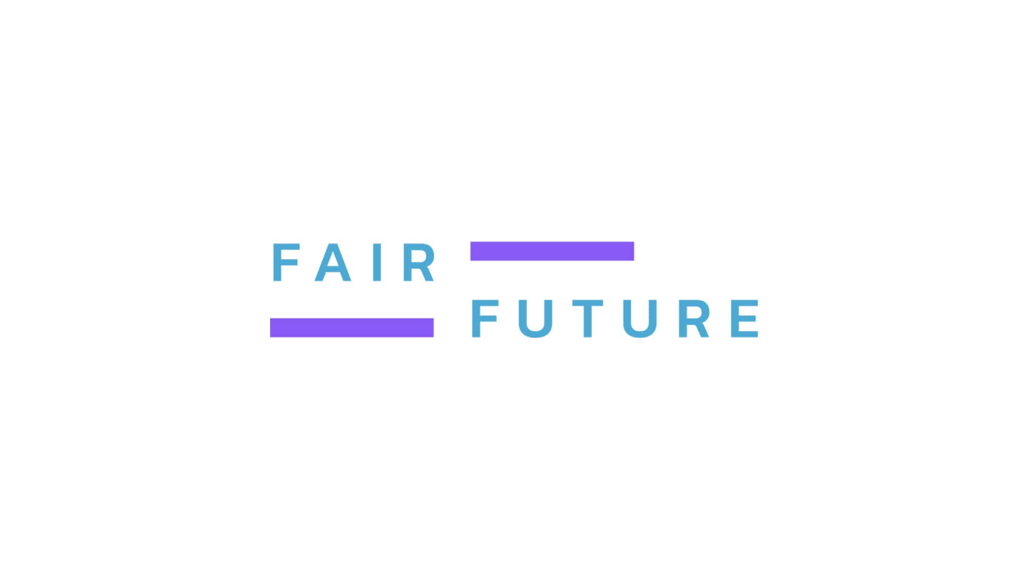white background with a centre logo of the fairfuture project