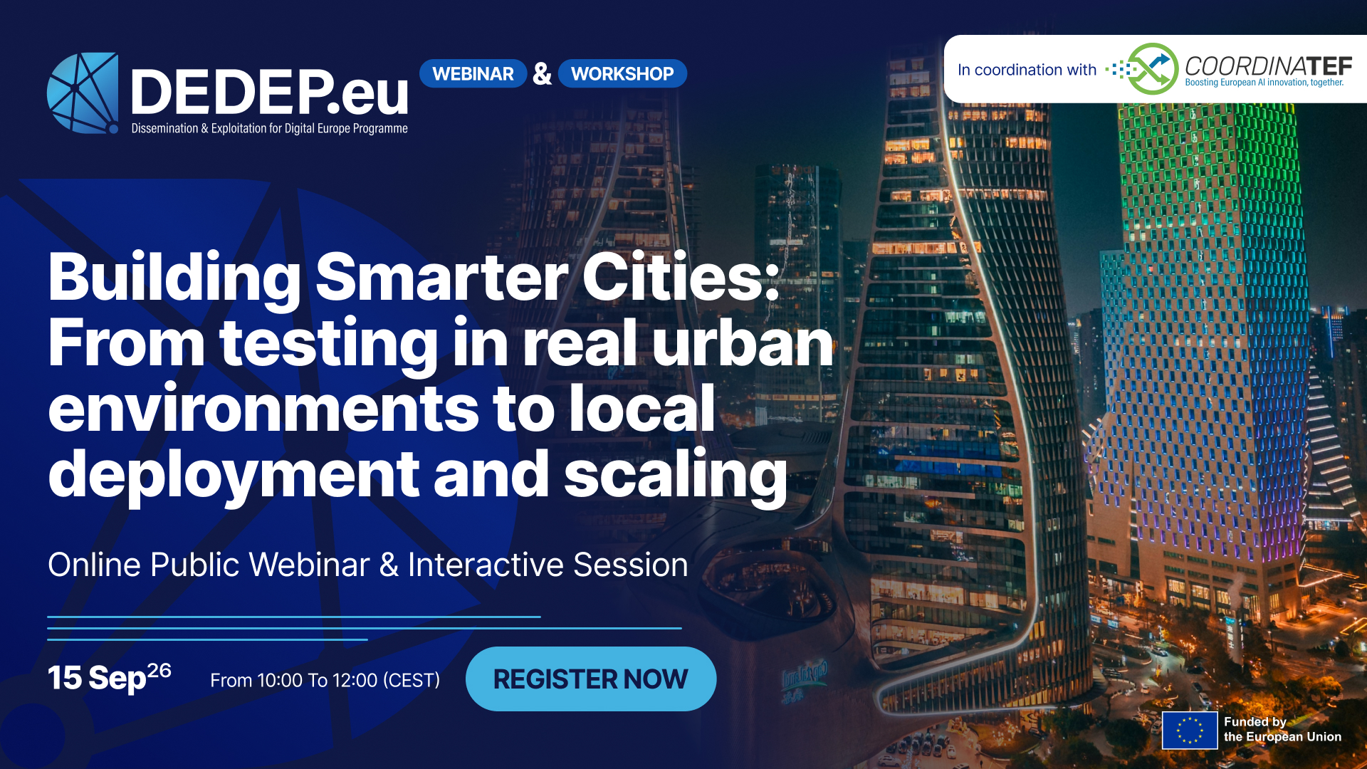 Webinar Banner Smart Cities DEDEP and CoordinaTEF