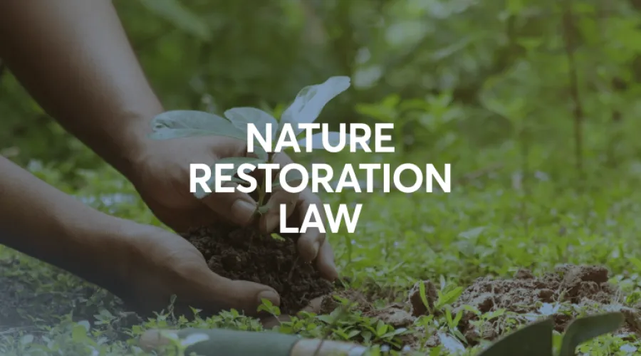 Banner for the Nature Restoration Law 
