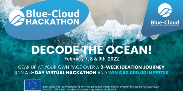 Next 7-9 February join the Blue-Cloud Hackathon: come and test the European marine thematic platform to demonstrate the potential of Open Science for ocean sustainability