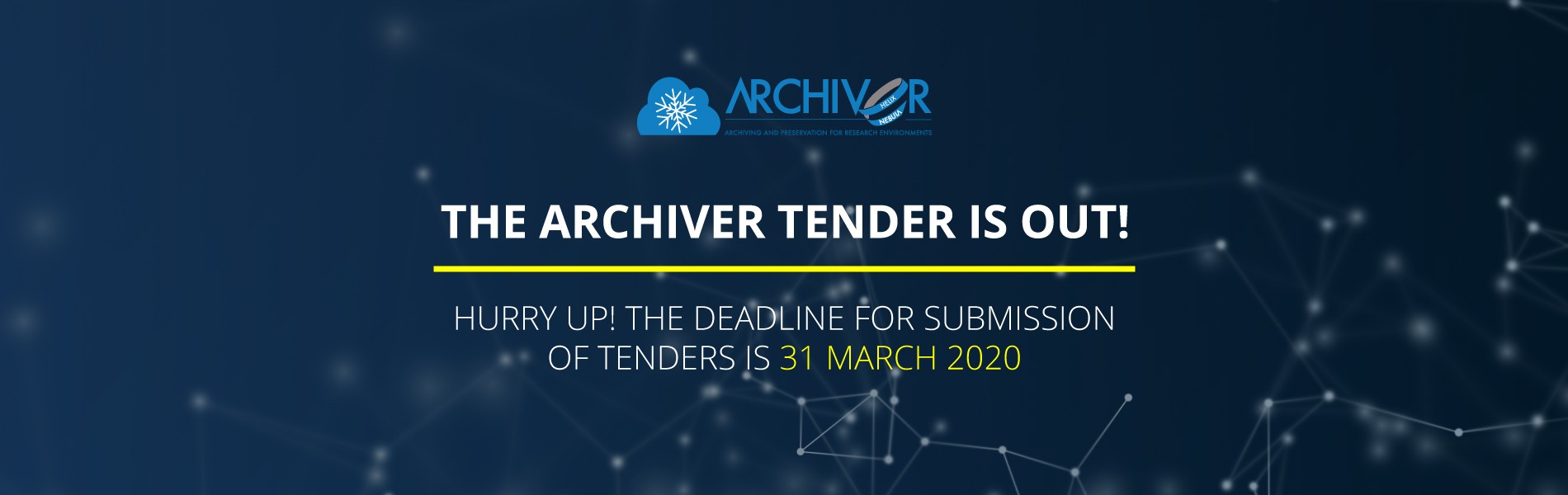 The countdown is on for the ARCHIVER PCP tender