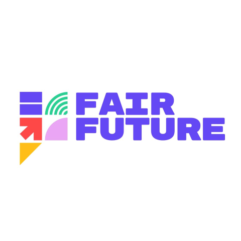 white background with a centre logo of the Fair-Future project
